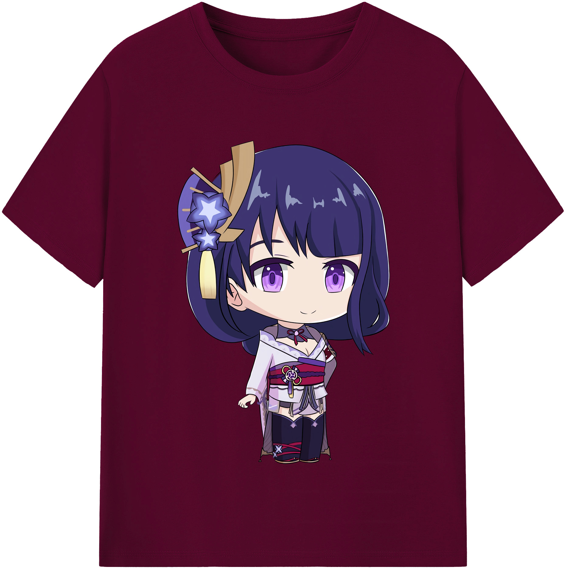 げんし神 雷電将軍 らいでんしょうぐん genshin Raiden Shogun レディースカジュアルプリントTシャツ（綿100％）